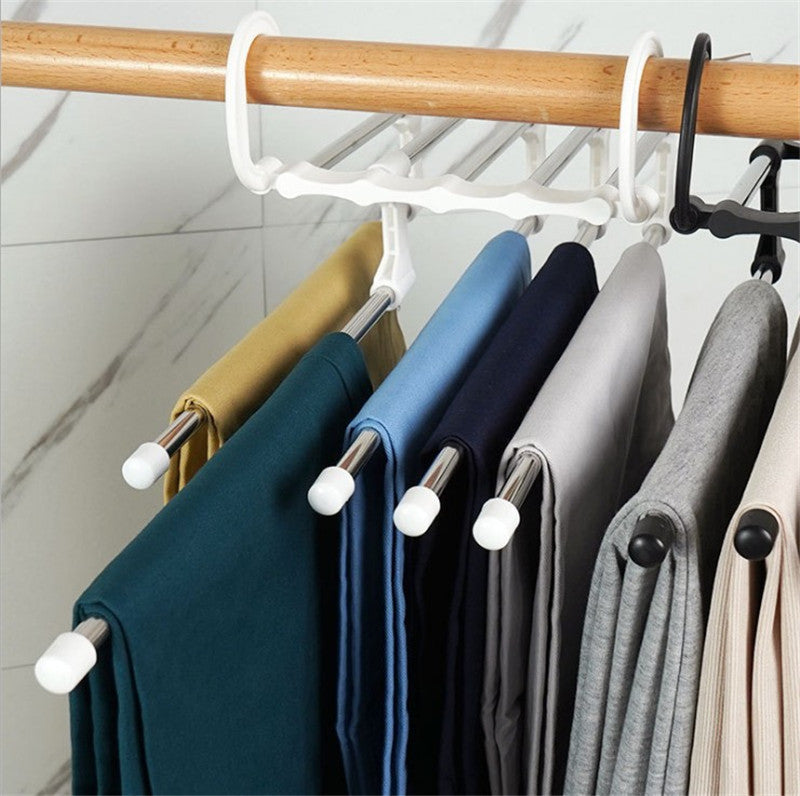 Household Multifunctional Stainless Steel Hanger, Two Hanging Pants Rack