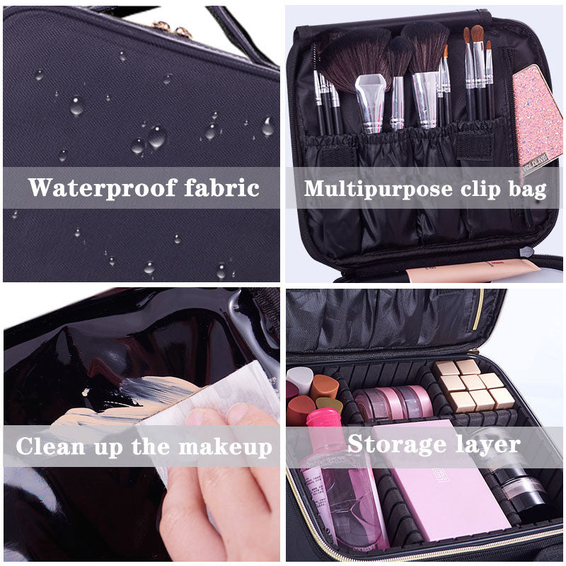 Keep Makeup Organized & Accessible With Portable Travel Cosmetic Bag